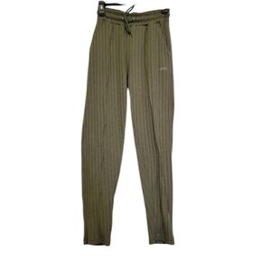 Boohoo Man olive green knit style  pants, joggers, elastic waistband